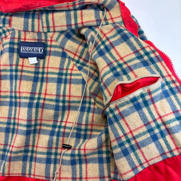 Lands End Wool Lined 60/40 Winter Mountain Parka Red Mens Large/XL USA Vintage - Picture 11 of 15